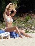 Nicolette Sheridan white bikinis