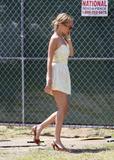Nicole Richie Leggy In Her Yellow Dress Pictures