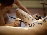 Mayuko and Saki Japanese calligraphy part2f31uk1ubfa.jpg
